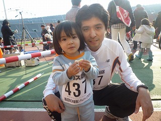 新宿シティハーフマラソン ２歳の娘 親子マラソン